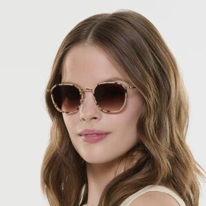 KREWE Sunglasses with Tortoise Shell and Rose Lenses